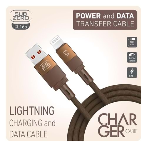 SUBZERO CL165 USB-TYPE C 6.0A 1M KABLO
