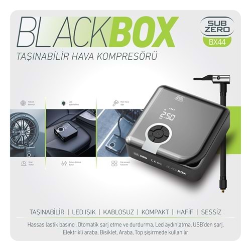 SUBZERO BX44 BLACKBOX TAŞINABİLİR HAVA KOMPRESÖRÜ