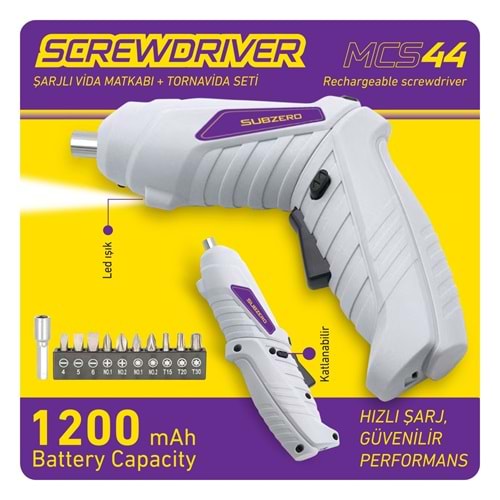 SUBZERO MCS44 VİDALAMA SETİ