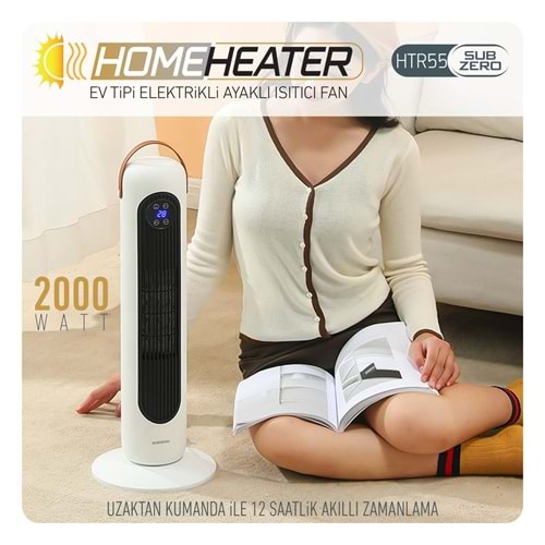 SUBZERO HTR55 EV TİPİ ELEKTRİKLİ AYAKLI ISITICI FAN