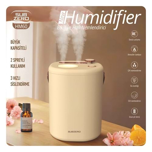 SUBZERO HM60 BÜYÜK HAZNELİ HAVA NEMLENDİRİRİCİ