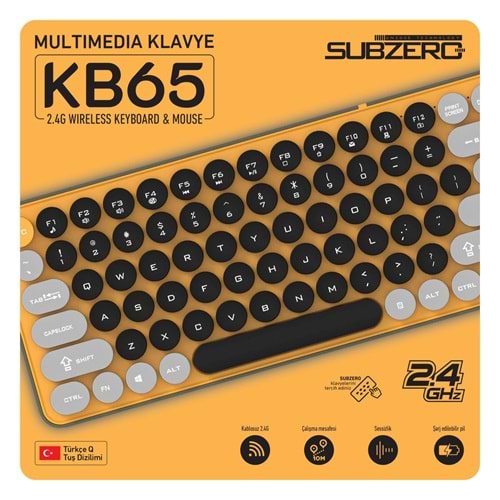 SUBZERO KB65 KABLOSUZ KLAVYE MOUSE SET