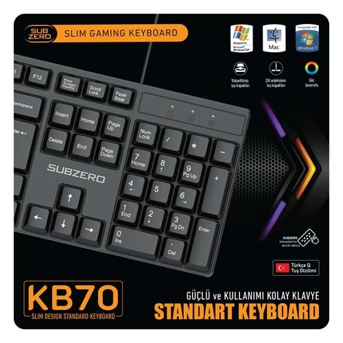 SUBZERO KB70 KABLOLU TÜRKÇE Q KLAVYE
