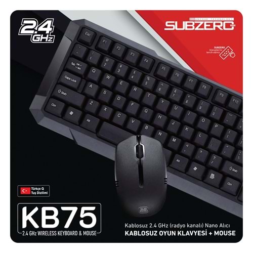 SUBZERO KB75 MULTİMEDYA KLAVYE MOUSE SET