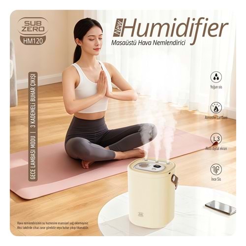 SUBZERO HM120 BÜYÜK HAZNELİ HAVA NEMLENDİRİRİCİ