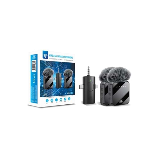 SUBZERO WM88 ÇİFT GİRİŞLİ KABLOSUZ YAKA MİKROFONU