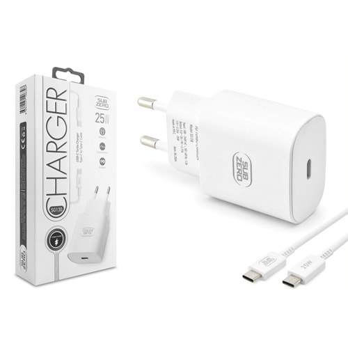 SUZERO SG130 TYPE-C TO TYPE-C 25W BEYAZ MİNİ SET