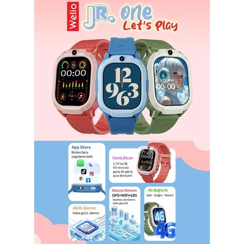 WELİO 4G DESTEKLİ YENİ NESİL AKILLI ÇOCUK SAATİ