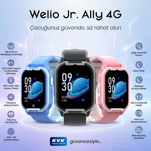WELİO JR ALLY 4G SİM KARTLI ÇOCUK SAATİ