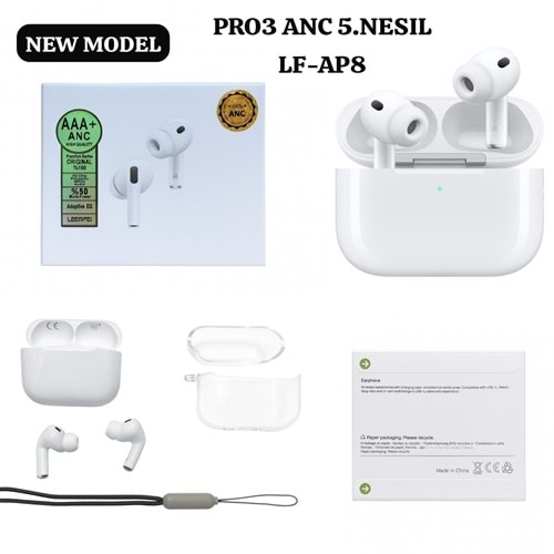 POLYGOLD AP-LF AP8 PRO3 5. NESİL AIRPODS BLUETOOTH KULAKLIK