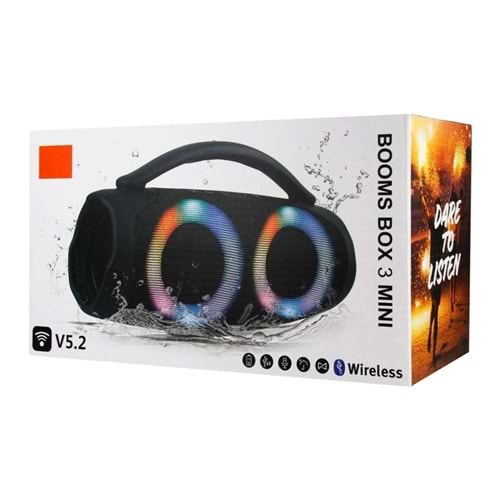 BOOMS BOX3 MİNİ BLUETOOTH HOPARLÖR