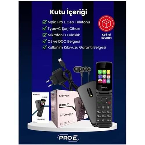 CONCORD MPIA PROE YERLİ ÜRETİM KAMERASIZ KAPAKLI TUŞLU TELEFON