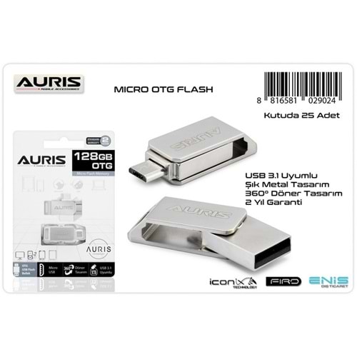 AURIS 128GB TYPE C OTG FLASH BELLEK