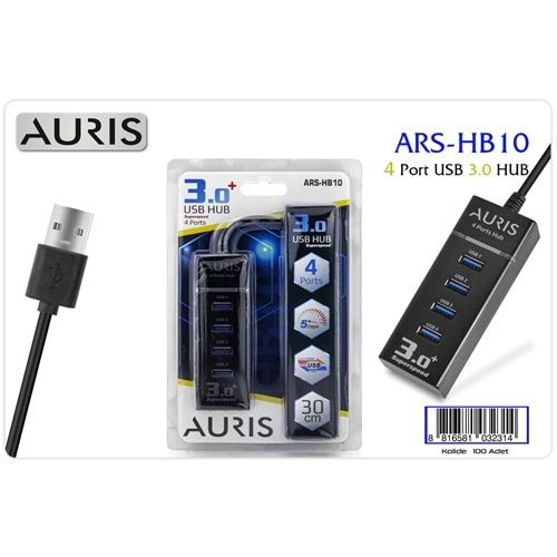 AURİS HB10 ÇOKLU USB 3.0 HIZLI BAĞLANTI KABLOSU