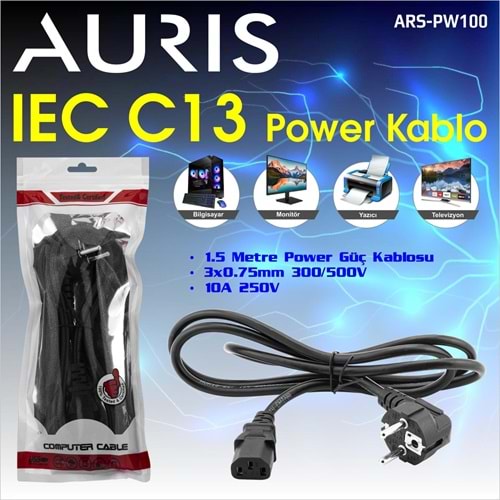 AURİS ARS-PW100 1,5M POWER KABLO