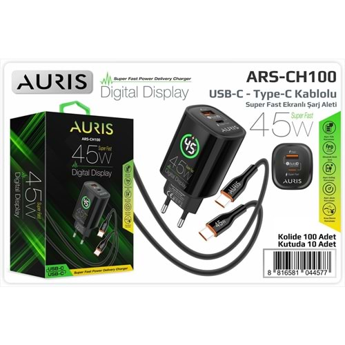 AURIS ARS-CH100 45W DİJİTAL TYPE-C SET