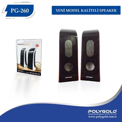 POLYGOLD PG-260 GRİ BİLGİSAYAR SPEAKER