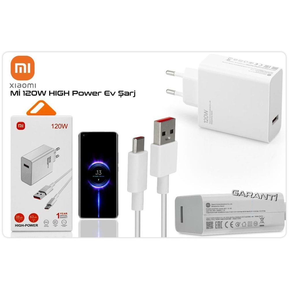 XIAOMI 120W TURBO FAST CHARGE
