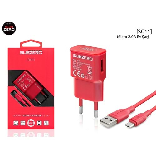 SUBZERO SG11 2.0A MİCRO SET ŞARJ CİHAZI