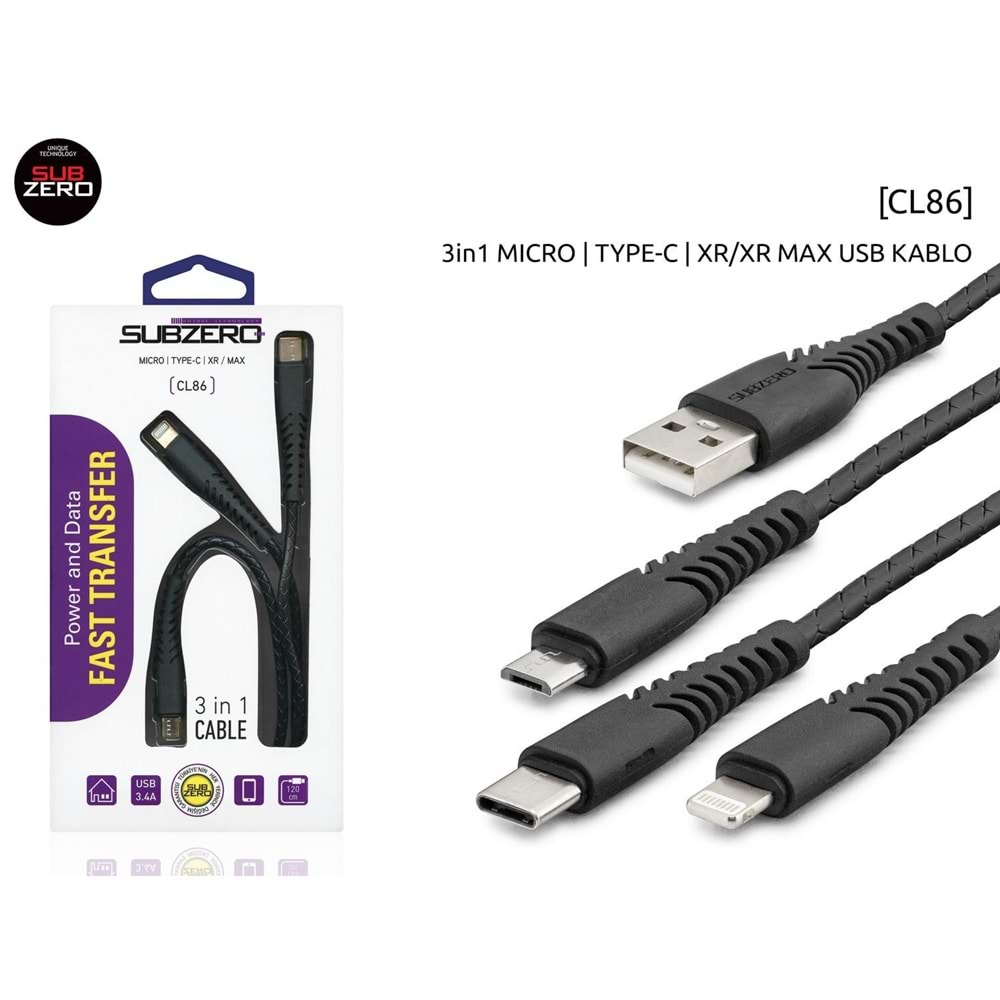 SUBZERO CL86 3 IN 1 KABLO