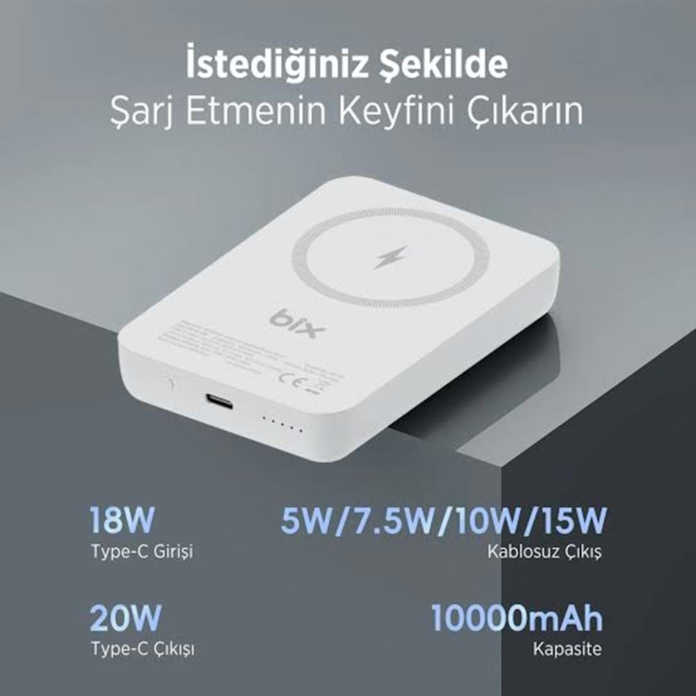 BİX PB112 10000 MAH MAGSAFE POWERBANK