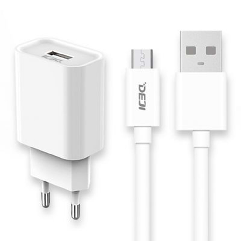 DEJI DJ-S02 MICRO 2.1A 10W BEYAZ ŞARJ ALETİ