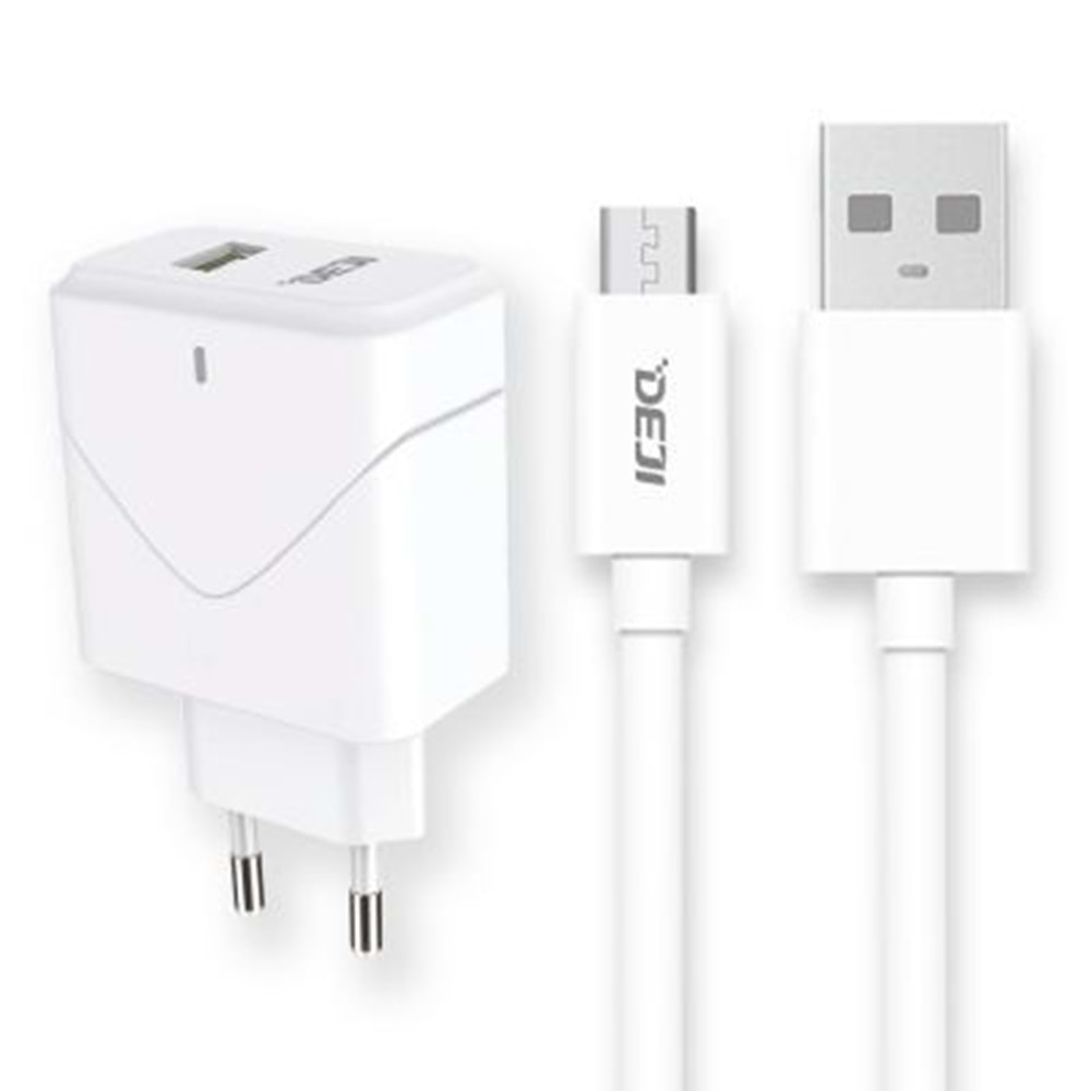 DEJI DJ-S08 MICRO QC 3.0A 18W HIZLI BEYAZ ŞARJ ALETİ