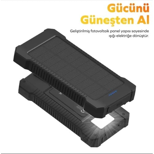 DEJI WOYAX WY OL02 GÜNEŞ PANELLİ POWERBANK 10000