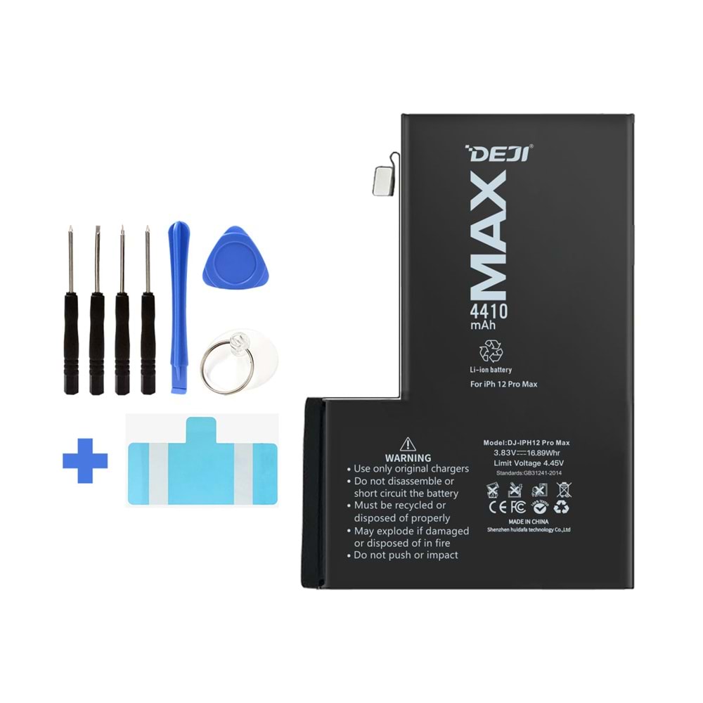 DEJI IPHONE DJ-IPH12 PROMAX 4410 MAH TECH YUKSEK KAPASITE MUCIZE BATARYA