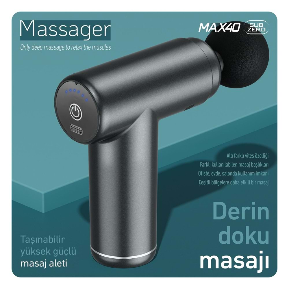 SUBZERO MAX40 DERİN DOKU MASAJ ALETİ