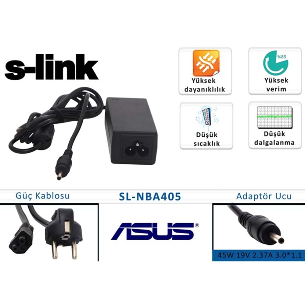 S-LİNK SI-NBA40 19V 4.74A 5.5 2,5 ASUS NOTEBOOK ADAPTÖR